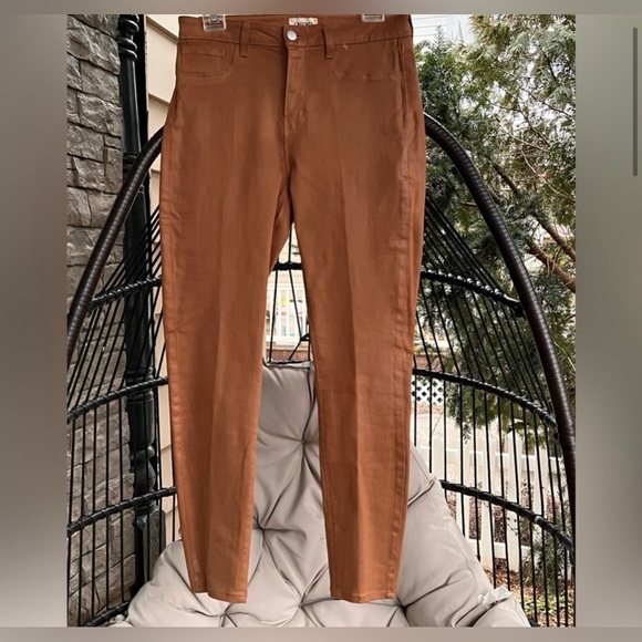 L'Agence Marguerite Skinny High-Rise Stretchy  Jeans in Coated Java - Picture 6 of 6